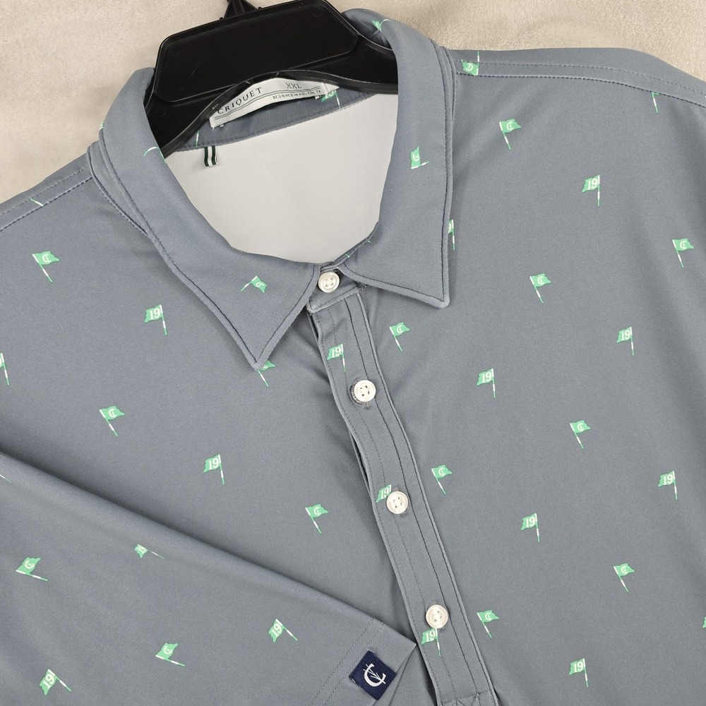 Criquet‎ Golf 19th Hole Peformance Players Polo Green Mens Size 2XL